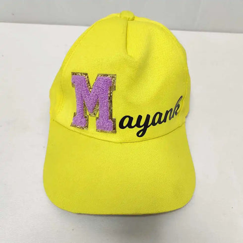 Personalized Kids Caps With Name and Initial Letter