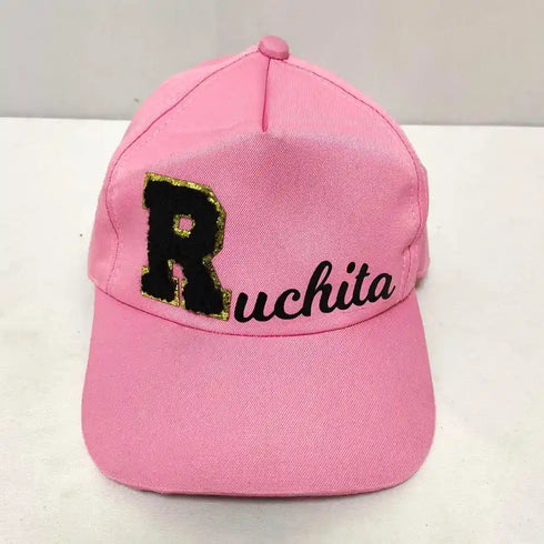 Personalized Kids Caps With Name and Initial Letter
