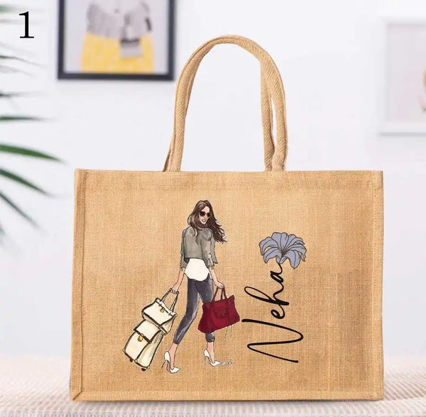 Personalized Printed Jute Bag