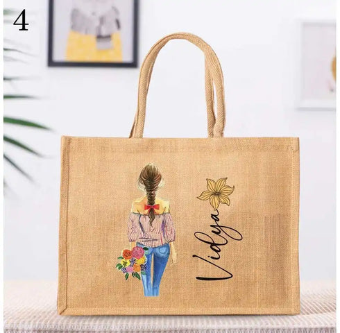 Personalized Printed Jute Bag
