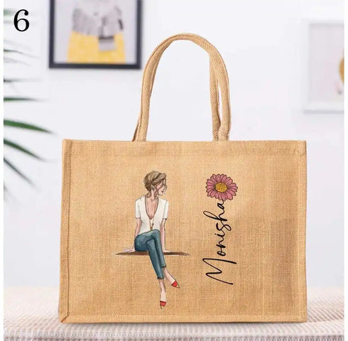 Personalized Printed Jute Bag