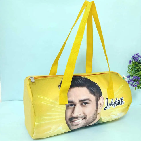 Personalized Yellow Printed Swimming Duffle Bag for Kids