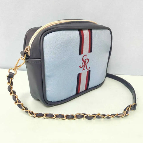 Personalized Blue Strap Printed Luna Bag Combo Gift Set