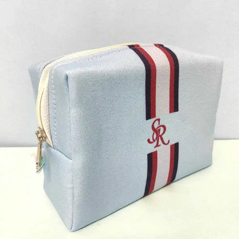 Personalized Blue Printed Box Pouch for Women