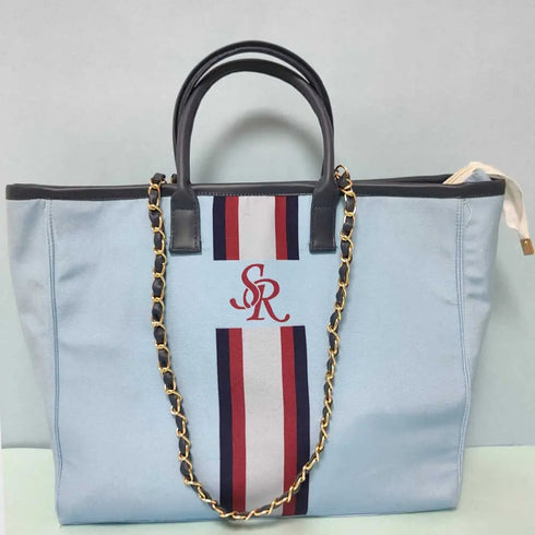 Personalized Blue Strap Printed Luna Bag Combo Gift Set