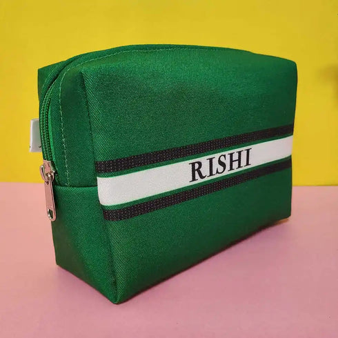 Personalized Printed Box Pouch - Green