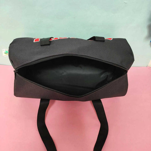 Personalized Black Printed Swimming Duffle Bag for Kids