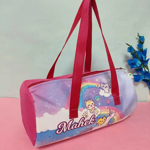 Personalized Cat Printed Swimming Duffle Bag for Kids