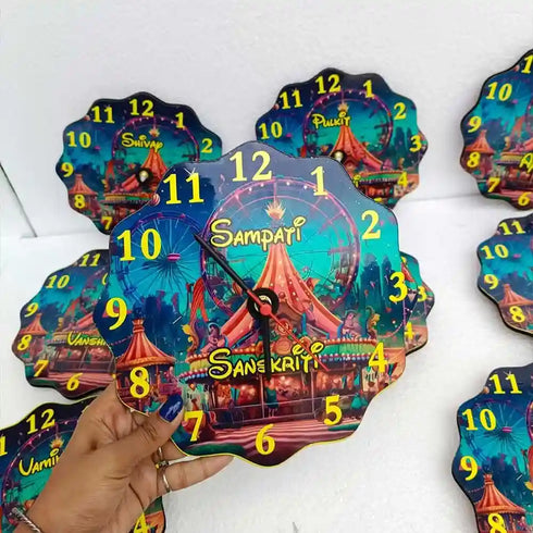 Personalized Cartoon Wall Clock for Kids