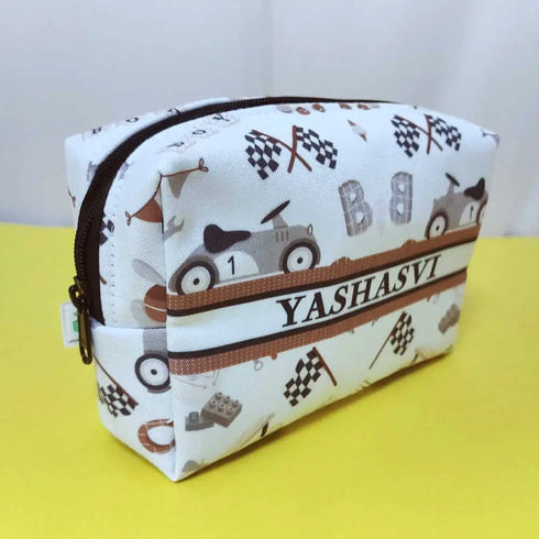 Personalized Car Printed Box Pouch for Kids