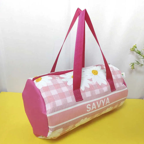 Personalized Floral Printed Kids Swimming Duffle Bag