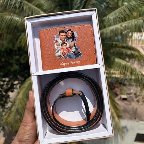 Personalized Wallet with Belt Combo