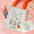 Personalized Kids DIY Tote Bag with Pouch Coloring Combo
