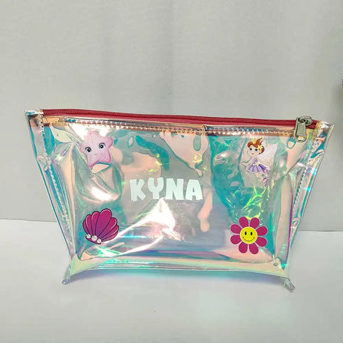 Personalized Holographic Travel Tote Bag Combo for Kids