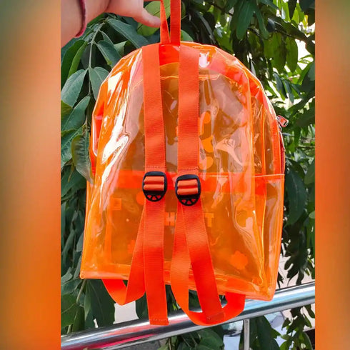 Personalized Kids Jelly Backpack - Orange