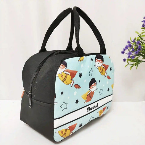 Personalized Printed Kids Lunch Bag With Handle