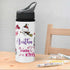 Personalised 600ml Grey Lid Sipper Bottle