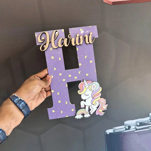 Personalised Kids Initial Name Plate