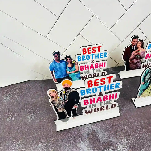 Personalised Brother and Bhabhi Table Top
