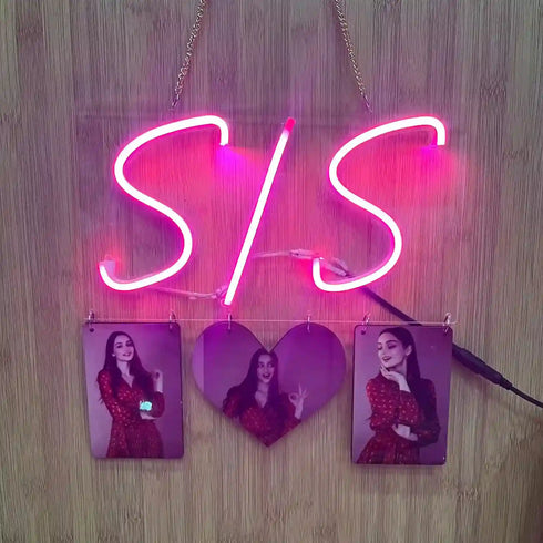 Custom Rakhi Neon Lights Frames