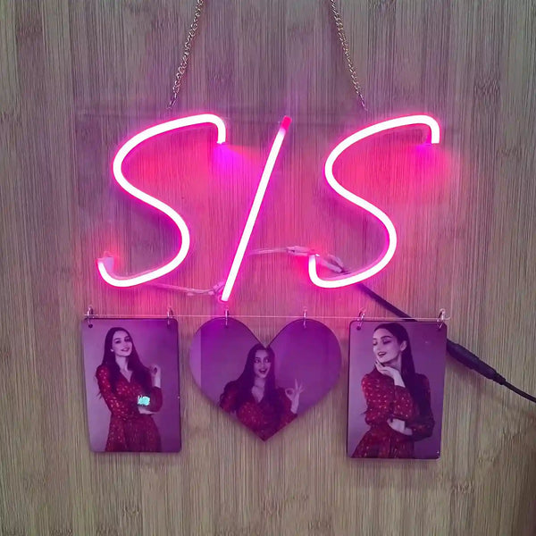 Custom Rakhi Neon Lights Frames
