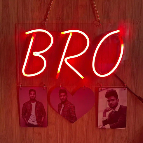 Custom Rakhi Neon Lights Frames