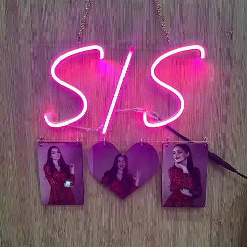 Custom Rakhi Neon Lights Frames