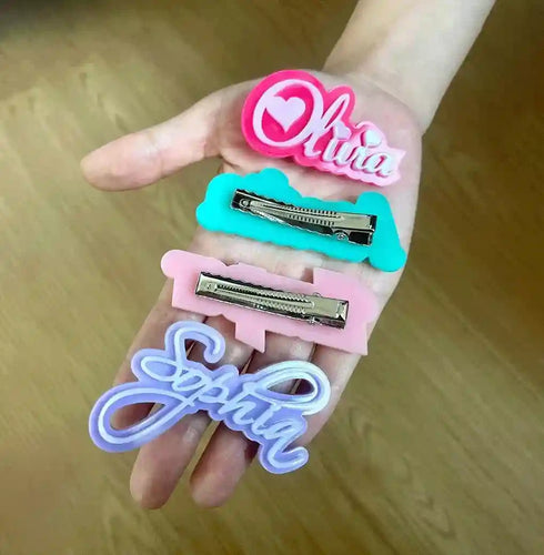 Personalized Set of 2 Hair Clip for Kids
