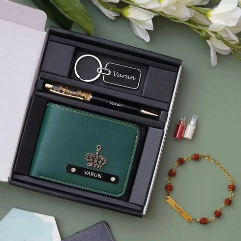 Customized Wallet Rakhi Combo For Brother