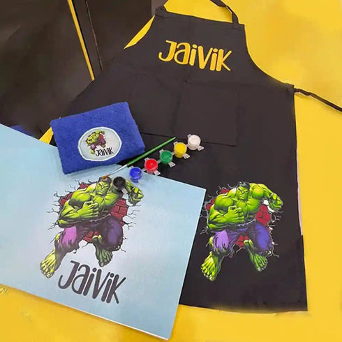 Personalised Waterproof Drawing Apron Combo for Kids