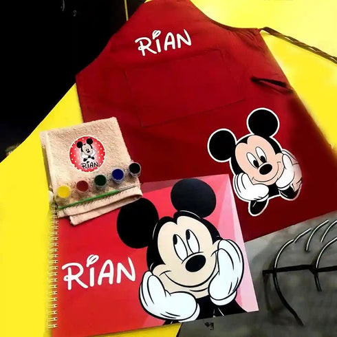 Personalised Waterproof Drawing Apron Combo for Kids