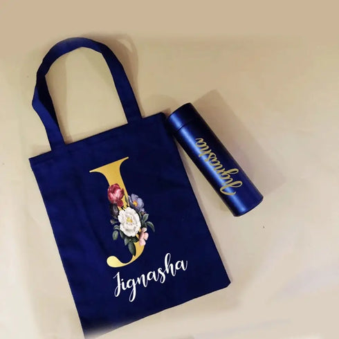 Personalized Tote Bag with Temperature Bottle 500ml
