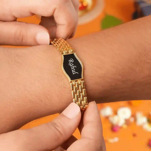 Personalized Cuban Bracelet Rakhi