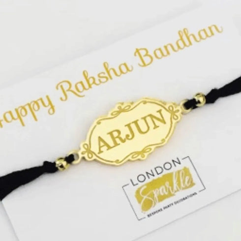 Personalised Rakhi Gold Mirror Acrylic