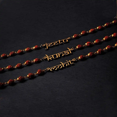 Personalized Rudraksha Name Rakhi