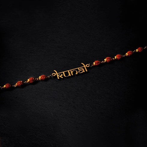 Personalized Rudraksha Name Rakhi