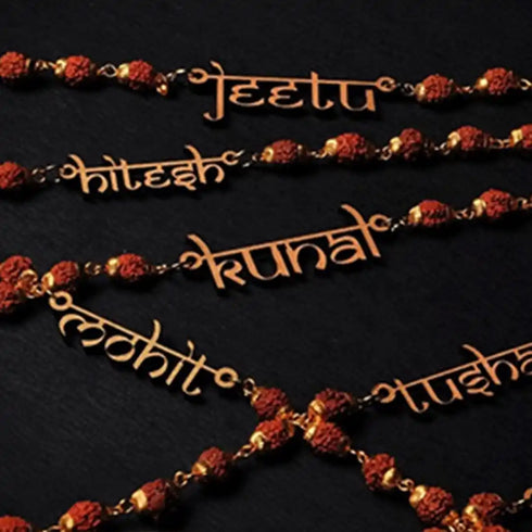 Personalized Rudraksha Name Rakhi