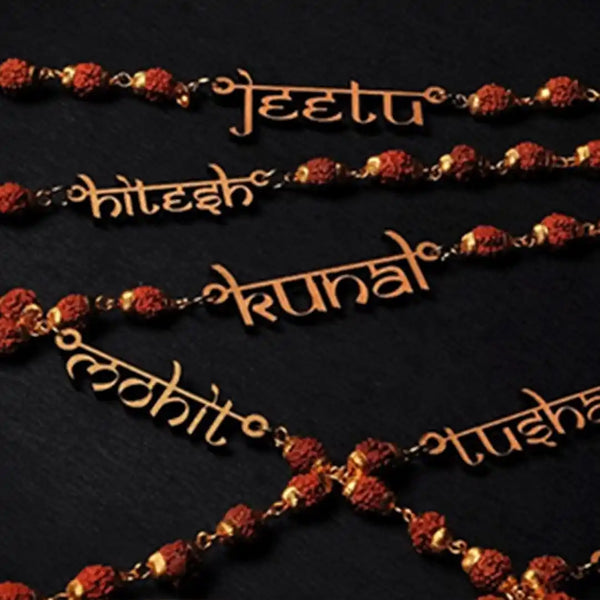 Personalized Rudraksha Name Rakhi