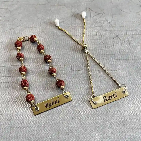 Personalized Bhaiya Bhabhi Rakhi Combo