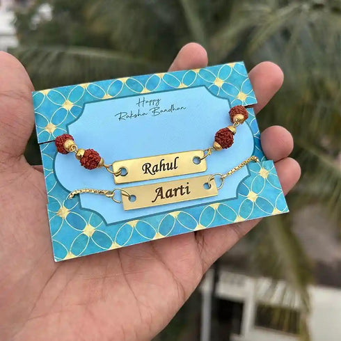 Personalized Bhaiya Bhabhi Rakhi Combo