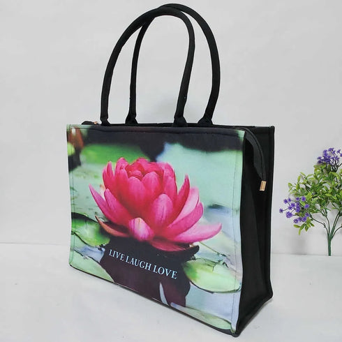 Personalised Floral Printed Box Bag