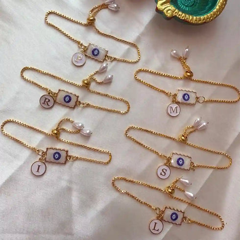 Personalized Initial Rakhi Bracelet