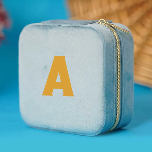 Personalized Initial Organizer Velvet Jewellery Box