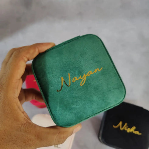 Personalized Initial Organizer Velvet Jewellery Box