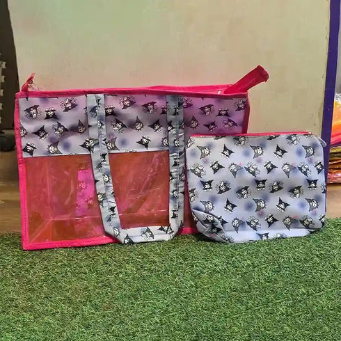 Personalized Jelly Tote Bag Combo – Bag & Pouch Set with Name