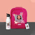 Personalized School Bag & Steel Sipper with Bag Tag Combo For Kids