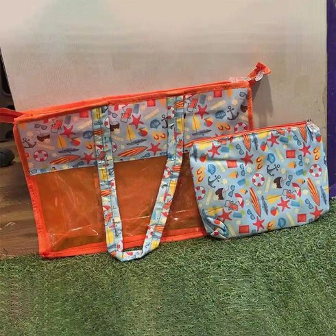 Personalized Jelly Tote Bag Combo – Bag & Pouch Set with Name