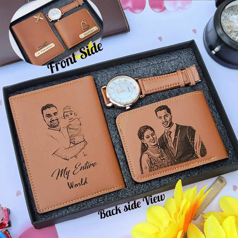 Personalised Men's Sketch Wallet Hamper