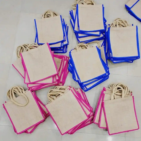 Personalized Eco-Friendly Jute Bags for Kids Lunch Box or Outing