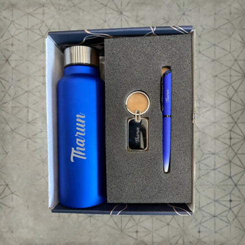 Personalized Stainless Steel Water Bottle Combo
